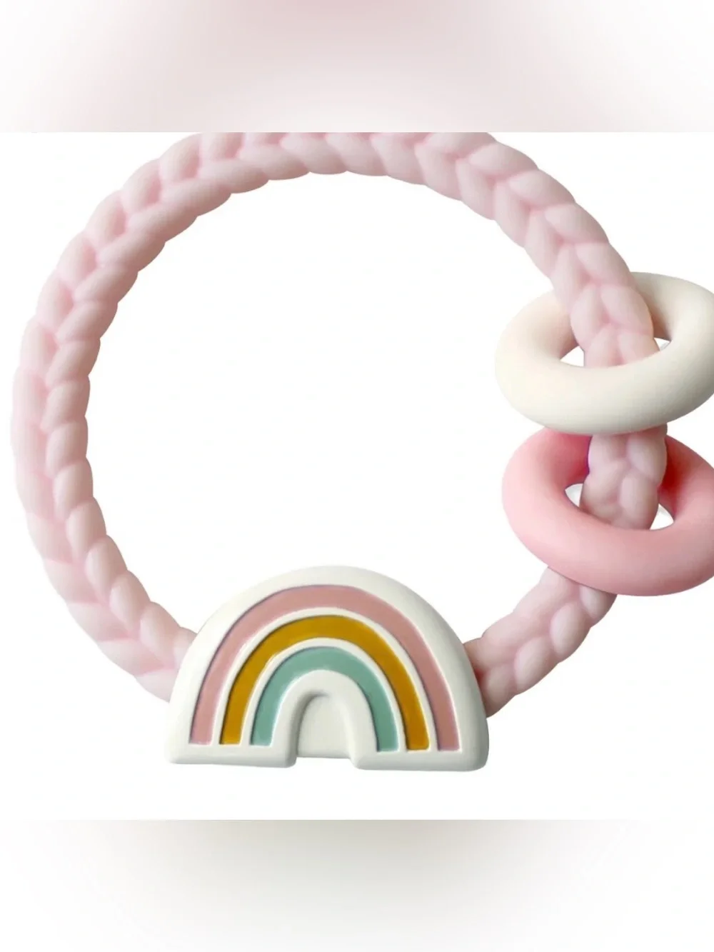 3 for $25 Ritzy Pink Rainbow Silicone Ritzy Rattle Teether